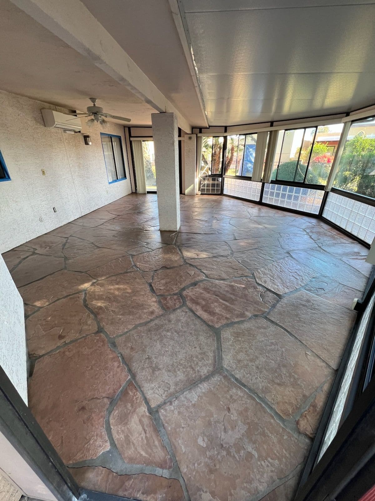 Enhancing Your Sunroom with Clean and Sealed Travertine Patio image